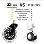 Office Chair Caster Wheels for All Floors - Set of 5 Silicone Replacements with Universal Fit Standard Stem Diameter