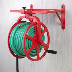 Liberty Garden 713 Revolution Multi-Directional Garden Hose Reel, Red