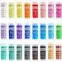 Mica Powder for Epoxy Resin - Brilliant 24 Color Shake Jar Set - Huge 240g/8.50oz Total - Cosmetic Grade All Natural Mica Pigment Powder for Lip Gloss, Makeup, Soap Making, Bath Bombs, Candle etc.