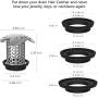 LEKEYE Drain Hair Catcher Stainless Steel Drain Protector/Strainer Easy Clean Hair Trap for Shower Drain