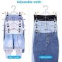Pants Hangers, Trousers Skirt Hangers with Clips, 4 Tier Metal Hangers for Heavy Duty Ultra Thin Space Saving - 4 Pack