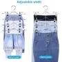 Pants Hangers, Trousers Skirt Hangers with Clips, 4 Tier Metal Hangers for Heavy Duty Ultra Thin Space Saving - 4 Pack Pants Hangers, Trousers Skirt Hangers with Clips, 4 Tier Metal Hangers for Heavy Duty Ultra Thin Space Saving - 4 Pack