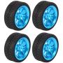 Drfeify RC Car Wheel Hub Kit, 4pcs Rubber Tire Metal Wheel Hub 1/18 RC Car Accessories Compatible for WLtoys A959 A979