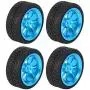 Drfeify RC Car Wheel Hub Kit, 4pcs Rubber Tire Metal Wheel Hub 1/18 RC Car Accessories Compatible for WLtoys A959 A979 Drfeify RC Car Wheel Hub Kit, 4pcs Rubber Tire Metal Wheel Hub 1/18 RC Car Accessories Compatible for WLtoys A959 A979