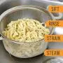 U.S. Kitchen Supply 3 Quart Stainless Steel Mesh Net Strainer Basket with a Wide Rim, Resting Feet and Handles - Colander to Strain, Rinse, Fry, Steam or Cook Vegetables & Pasta U.S. Kitchen Supply 3 Quart Stainless Steel Mesh Net Strainer Basket with a Wide Rim, Resting Feet and Handles - Colander to Strain, Rinse, Fry, Steam or Cook Vegetables & Pasta