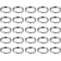 eBoot 50 Pieces Small Key Chain Ring Split Rings Key Chains for Keys Organization, Silver Color (15 mm Diameter)