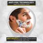 HoneyBull Shower Mirror for Shaving Fogless with Suction, Razor Holder & Swivel (White)
