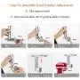 Meat Grinder Attachment for KitchenAid Stand Mixers, Accessories Included 2 Sausage Stuffer Tubes, Durable Metal Food Grinder Attachments by Kitchood, Silver