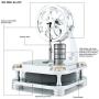 DjuiinoStar Stirling Engine, Solid Metal Construction (CNC Machined): an Interesting Working Model That Will Accompany with You for Years! Unique Gift for Engineers