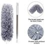 DELUX Microfiber Feather Duster Extendable Cobweb Duster with 100 inches Extra Long Pole, Bendable Head & Scratch-Resistant Hat for Cleaning Ceiling Fan, High Ceiling, Blinds, Furniture & Cars