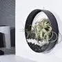 Round Hanging Wall Planters Metal Plant Containers Contemporary Morden Circle Iron Vase for Succulents or Herbs - Perfect Wall Decor for Air Plants Faux Plants Cacti and More, Black (Large) Round Hanging Wall Planters Metal Plant Containers Contemporary Morden Circle Iron Vase for Succulents or Herbs - Perfect Wall Decor for Air Plants Faux Plants Cacti and More, Black (Large)