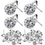 60 Pieces Crystal Upholstery Nails Crystal Upholstery Buttons Crystal Upholstery Tacks Clear Crystal Head Decorative Push Pins Imitate Diamond Buttons for Sewing DIY Decor (20 mm)