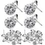 60 Pieces Crystal Upholstery Nails Crystal Upholstery Buttons Crystal Upholstery Tacks Clear Crystal Head Decorative Push Pins Imitate Diamond Buttons for Sewing DIY Decor (20 mm)