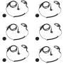 M Head Earpiece Headset PTT with Mic for 2-pin Motorola Two Way Radio 6 Pack