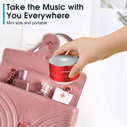 LENRUE Portable Wireless Bluetooth Speaker with Built-in-Mic,Handsfree Call,AUX Line,TF Card,HD Sound and Bass for iPhone Ipad Android Smartphone and More (Red)