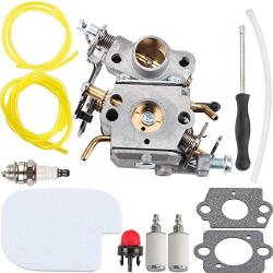 Kizut 545070601 C1M-W26C Carburetor for Poulan P3314 P3816 P3416 P4018 PP3416 PP3516 PP3816 PP4218 PPB3416 S1970 Chainsaw Parts Zama C1M-W26 Carb Air Filter Adjustment Tool Tune Up Kit