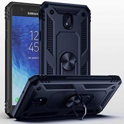 Galaxy J7 2018 Case,Samsung Galaxy J7 Aero/J7 Top/J7 Crown/J7 Aura/J7 Refine/J7 Star/J7 Eon Case,SUSAA 360 Degree Rotating Ring Holder Kickstand Case for Galaxy J7 2018 Navy Blue