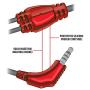 GOgroove AudiOHM RNF Durable Earbuds - Heavy Duty Headphones with Thick Aramid Fiber Reinforced Cable, in-Line Microphone, in-Ear Noise Isolation & Rugged Metal Driver Housing (Nova Red)