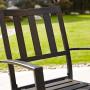 LOKATSE HOME Outdoor Patio Dining Chairs Decor Furniture Arm Chair with Metal Frame Set of 4