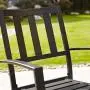 LOKATSE HOME Outdoor Patio Dining Chairs Decor Furniture Arm Chair with Metal Frame Set of 4