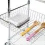 Seville Classics Stainless-Steel Professional Kitchen Work Table Cart Utility NSF-Certified Storage, 24'' W x 20'' D x 36'' H, Chrome Seville Classics Stainless-Steel Professional Kitchen Work Table Cart Utility NSF-Certified Storage, 24'' W x 20'' D x 36'' H, Chrome