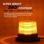 LED Strobe Light, 12V-24V Amber 40 LED Warning Safety Flashing Beacon Lights with Magnetic and 16 ft Straight Cord for Vehicle Forklift Truck Tractor Golf Carts UTV Car Bus