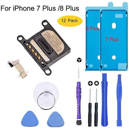 Earpiece Ear Speaker Replacement for iPhone 7 Plus,iPhone 8 Plus with Earpiece Metal Bracket and Tools and Screen Adhesive