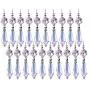 HDCRYSTALGIFTS Hanging Rainbow Maker Colorful Crystal Chandelier Parts Drops Icicle Prisms Fengshui Suncatcher (38mm,20pcs)