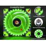 CONISY 120mm PC Case Cooling Fan Super Silent Computer LED High Airflow Cooler Fans - Green (2 Pack)