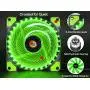 CONISY 120mm PC Case Cooling Fan Super Silent Computer LED High Airflow Cooler Fans - Green (2 Pack)