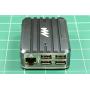 Mechatronics Art Raspberry Pi 3 Aluminum Cooling Case - Gunmetal Grey Metal Case