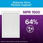 Filtrete 20x25x1, AC Furnace Air Filter, MPR 1500, Healthy Living Ultra Allergen, 2-Pack (exact dimensions 19.719 x 24.688 x 0.78)