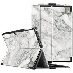 Fintie Case for Microsoft Surface Pro 7 Compatible with Surface Pro 6 / Surface Pro 5 12.3 Inch Tablet, Hard Shell Slim Portfolio Cover Work with Type Cover Keyboard (Marble)