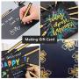 Metallic Marker Pens, Set of 10 Yongqiang Metallic Coloring Markers Drawing Pen for Rock Painting, Black Paper, Gift Card Making, Scrapbooking, Fabric, Metal, Ceramics, Wine Glass