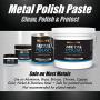Rolite - RMP1# Metal Polish Paste - Industrial Strength Scratch Remover and Cleaner, Polishing Cream for Aluminum, Chrome, Stainless Steel and Other Metals, Non-Toxic Formula, 1 Pound, 1 Pack