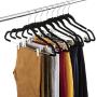 Premium Velvet Skirt Hangers (20 Pack) Non Slip Velvet Pants Hangers with Metal Clips, 360° Hook, Durable Ultra Thin Space Saving Velvet Hangers, Notched Clothes Hangers for Suits, Dress & Shirt