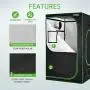 VIVOSUN 48''x48''x80'' Mylar Hydroponic Grow Tent with Observation Window and Floor Tray for Indoor Plant Growing 4 x4