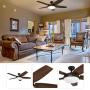 Honeywell Carmel 48-Inch Ceiling Fan with Integrated Light Kit and Remote Control, Five Reversible Cimarron/Ironwood Blades, Oil-Rubbed Bronze Honeywell Carmel 48-Inch Ceiling Fan with Integrated Light Kit and Remote Control, Five Reversible Cimarron/Ironwood Blades, Oil-Rubbed Bronze
