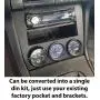 Lower Single or Double Din Dash Kit Compatible with Nissan 240SX S14 95-98 Multiple 52mm Gauge Options