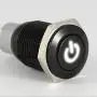 ESUPPORT 16mm 12V 3A Car White LED Light Power Metal Push Button Toggle Switch Socket Plug Latching Black Shell ESUPPORT 16mm 12V 3A Car White LED Light Power Metal Push Button Toggle Switch Socket Plug Latching Black Shell