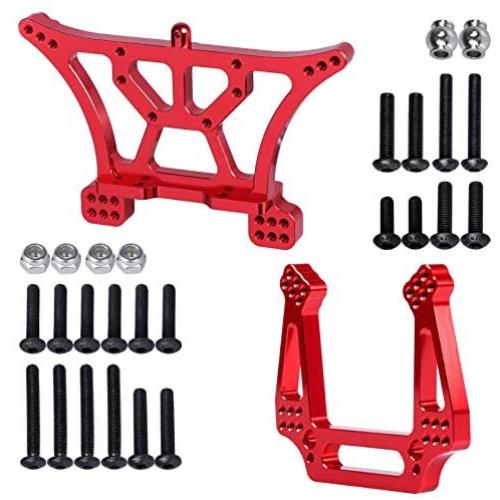 Aluminum Front and Rear Shock Tower for Traxxas 1/10 Slash 2WD Rustler Stampede VXL Skully Ford F150 Raptor, Upgrade Parts 3639 3638, Red Aluminum Front and Rear Shock Tower for Traxxas 1/10 Slash 2WD Rustler Stampede VXL Skully Ford F150 Raptor, Upgrade Parts 3639 3638, Red