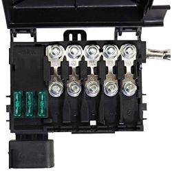 Battery Fuse Box Block Terminal 1J0937550 with 9pcs fuses compatible with 99-04 VW beetle Jetta Bora Golf MK4