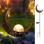 Homeimpro Garden Solar Lights Pathway Outdoor Moon Crackle Glass Globe Stake Metal Lights,Waterproof Warm White LED for Lawn,Patio or Courtyard (Bronze) Homeimpro Garden Solar Lights Pathway Outdoor Moon Crackle Glass Globe Stake Metal Lights,Waterproof Warm White LED for Lawn,Patio or Courtyard (Bronze)
