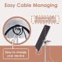 ELECOM Aluminum Tablet Stand with Headphone Holder, Cable Clip Organizer, Adjustable Tilt Angle, Anti-Slip Base (TB-DSCHHPALSV)