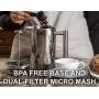 Bellemain French Press - Extra Filters Included - Coffee and Tea Maker - Stainless Steel - 35 fl. oz ( 1 Liter). - 2-Year Warranty