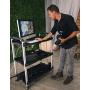 Olympia Tools 85-188 Pack-N-Roll Folding Collapsible Service Cart, Black, 50 Lb. Load Capacity per Shelf