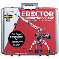 Erector by Meccano Super Construction 25-In-1 Motorized Building Set, Steam Education Toy, 638 Parts, For Ages 10+