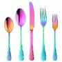 20-Piece Flatware Silverware Set, Bisda Rainbow Stainless Steel Cutlery Sets, Multipurpose Use for Home, Kitchen, Restaurant, Hotel Tableware Utensil Service for 4 20-Piece Flatware Silverware Set, Bisda Rainbow Stainless Steel Cutlery Sets, Multipurpose Use for Home, Kitchen, Restaurant, Hotel Tableware Utensil Service for 4
