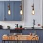 PIHAPPY Industrial Pendant Ceiling Light, Metal Steel Pipe Hanging Lighting Fixture, Bronze Antique Lights Fixture for Home Room Decoration 1PC Without BLUBS (Bronze, 1 PC)