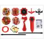 RGoal Bey Battle Burst Gyro Attack Blades Metal Fusion Evolution Combination with Starter Battle Arena, Launchers & Includes 4 Battling Metal Gyro Blades(4in1)